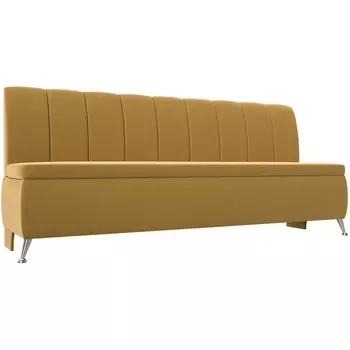 Кухонный прямой диван Кантри (микровельвет желтый) Лига Диванов 113367