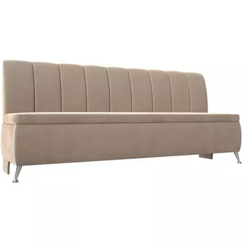 Кухонный прямой диван Кантри (велюр бежевый) Лига Диванов 106830