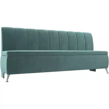 Кухонный прямой диван Кантри (велюр бирюзовый) Лига Диванов 106828