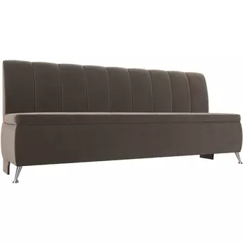 Кухонный прямой диван Кантри (велюр коричневый) Лига Диванов 106827