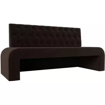 Кухонный прямой диван Кармен Люкс (микровельвет коричневый) Лига Диванов 29510