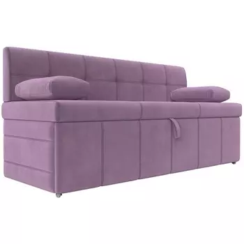 Кухонный прямой диван Лео (Микровельвет/Фиолетовый) Лига Диванов 120414