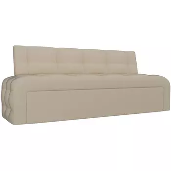 Кухонный прямой диван Люксор (экокожа бежевая) Лига Диванов 28583