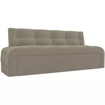 Кухонный прямой диван Люксор (микровельвет бежевый) Лига Диванов 28585