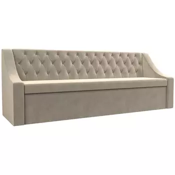 Кухонный прямой диван Мерлин (микровельвет бежевый) Лига Диванов 101133