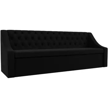 Кухонный прямой диван Мерлин (микровельвет черный) Лига Диванов 101137