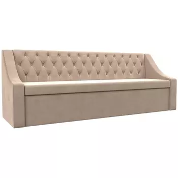 Кухонный прямой диван Мерлин (велюр бежевый) Лига Диванов 101126
