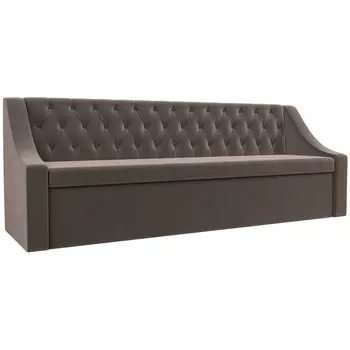 Кухонный прямой диван Мерлин (велюр коричневый) Лига Диванов 101129