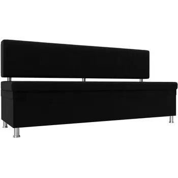 Кухонный прямой диван Стайл (микровельвет черный) Лига Диванов 114507