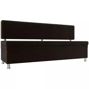 Кухонный прямой диван Стайл (микровельвет коричневый) Лига Диванов 114504