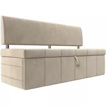 Кухонный прямой диван Стоун (микровельвет бежевый) Лига Диванов 115972