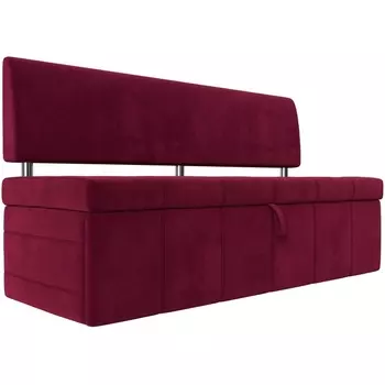 Кухонный прямой диван Стоун (микровельвет бордовый) Лига Диванов 115973