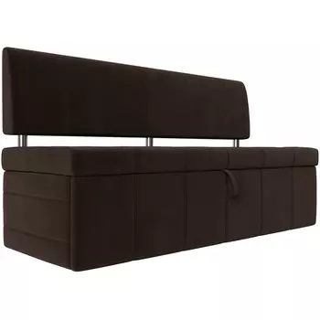 Кухонный прямой диван Стоун (микровельвет коричневый) Лига Диванов 115979