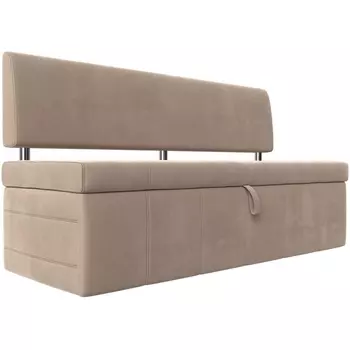 Кухонный прямой диван Стоун (велюр бежевый) Лига Диванов 107236