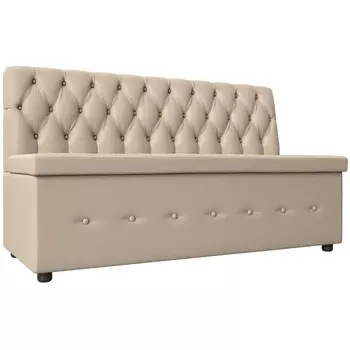 Кухонный прямой диван Вента (экокожа бежевая) Лига Диванов 108779