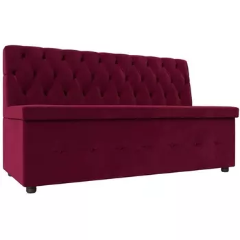 Кухонный прямой диван Вента (микровельвет бордовый) Лига Диванов 113266