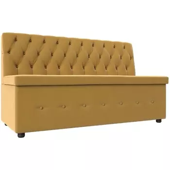 Кухонный прямой диван Вента (микровельвет желтый) Лига Диванов 108769