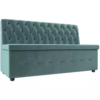 Кухонный прямой диван Вента (велюр бирюзовый) Лига Диванов 108761