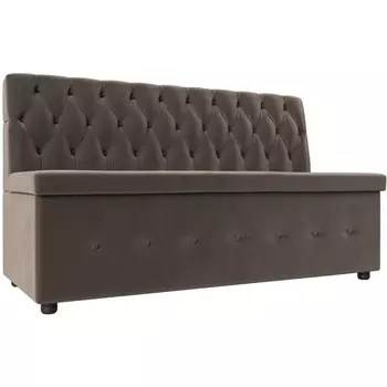 Кухонный прямой диван Вента (велюр коричневый) Лига Диванов 108764