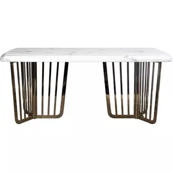 Кухонный стол Garda Decor 33FS-1800-STOL/OB-BEL (Золото/Белый мрамор)
