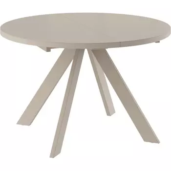 Кухонный стол МАМАДОМА Рондо (Металл,ЛДСП,Стекло/Капучино) 101790