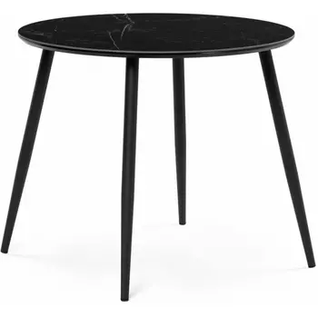 Кухонный стол Notta Абилин 90х76 черный мрамор / черный (Керамика) арт.600706