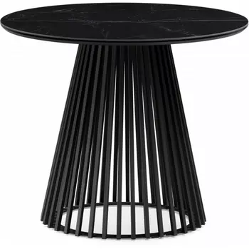 Кухонный стол Notta Нэнси 90х90х75 черный мрамор shakespeare black / черный (Керамика) арт.612877