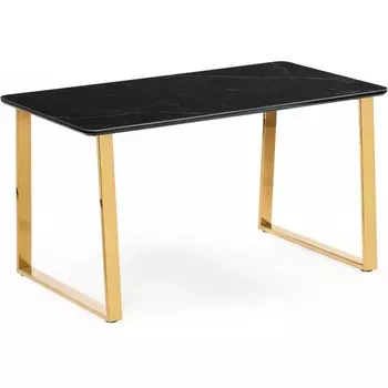 Кухонный стол Notta Селена 2 160х90 черный мрамор / золото (МДФ) арт.606408