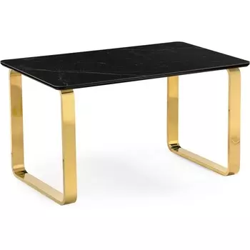 Кухонный стол Notta Селена 4 160х90 черный мрамор / золото (МДФ) арт.606410