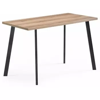 Кухонный стол Notta Тринити Лофт 120х80х75 25 мм дуб делано светлый / черный матовый (ЛДСП) арт.606402