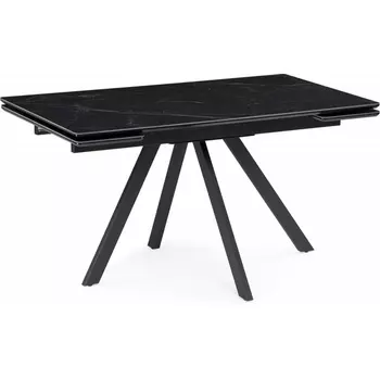 Кухонный стол Notta Вилли 140(200)х80х75 черный мрамор shakespeare black / черный (Керамика) арт.612196