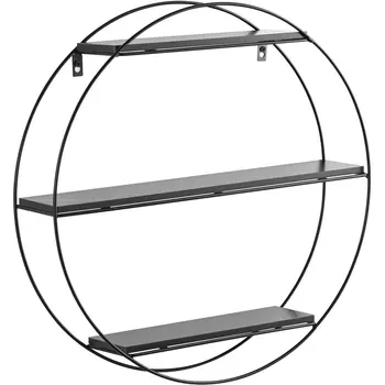 Полка Luna черная черный мрамор УТ000036379 Stool Group