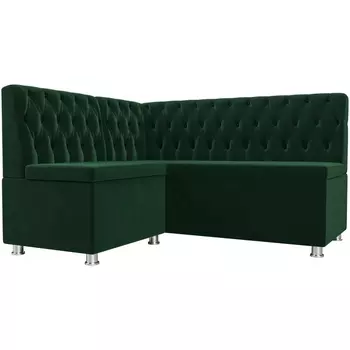 Кухонный угловой диван Мирта левый (велюр зеленый) Лига Диванов 107589L