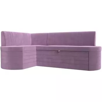 Кухонный угловой диван Токио левый угол (Микровельвет/Фиолетовый) Лига Диванов 119436L