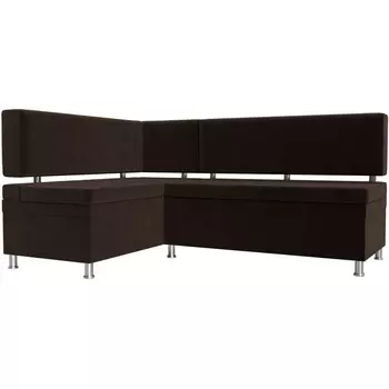 Кухонный уголок Стайл левый (микровельвет коричневый) Лига Диванов 114522L