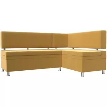 Кухонный уголок Стайл левый (микровельвет желтый) Лига Диванов 114519