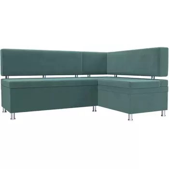 Кухонный уголок Стайл правый (Велюр бирюзовый) Лига Диванов 111656