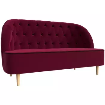 Кушетка Амиса (микровельвет бордовый, кант микровельвет черный) Лига Диванов 109836