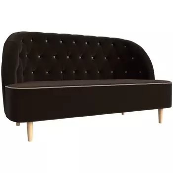 Кушетка Амиса (микровельвет коричневый, кант микровельвет бежевый) Лига Диванов 109840