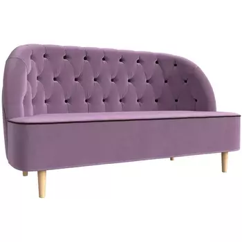 Кушетка Амиса (микровельвет сиреневый, кант микровельвет коричневый) Лига Диванов 109841