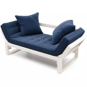 Кушетка Arsko Амбер беленый дуб синий велюр