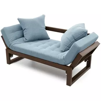 Кушетка Arsko Амбер орех голубая рогожка