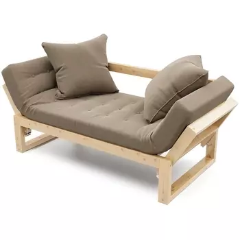 Кушетка Arsko Амбер сосна бежевый велюр