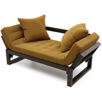 Кушетка Arsko Амбер венге горчичный велюр