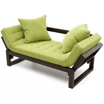 Кушетка Arsko Амбер венге зеленая рогожка