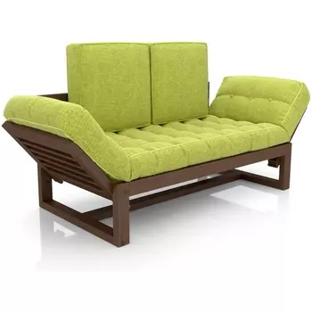 Кушетка Arsko Балтик орех зеленая рогожка