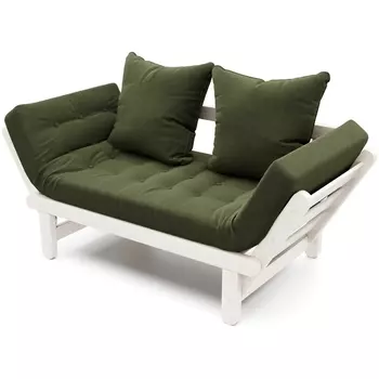 Кушетка Arsko Сламбер беленый дуб зеленый велюр