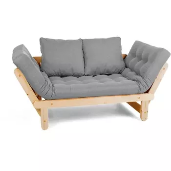 Кушетка Arsko Сламбер BOX сосна серая рогожка