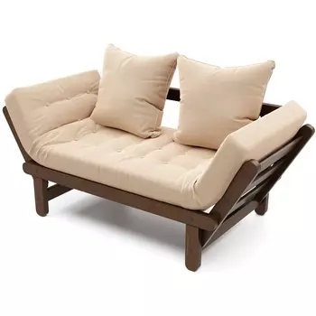 Кушетка Arsko Сламбер орех бежевый велюр