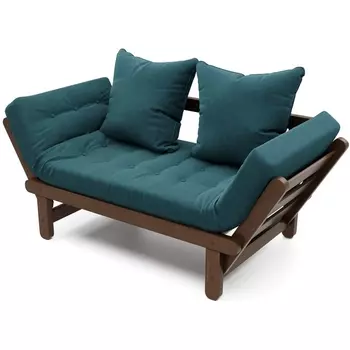 Кушетка Arsko Сламбер орех голубой велюр